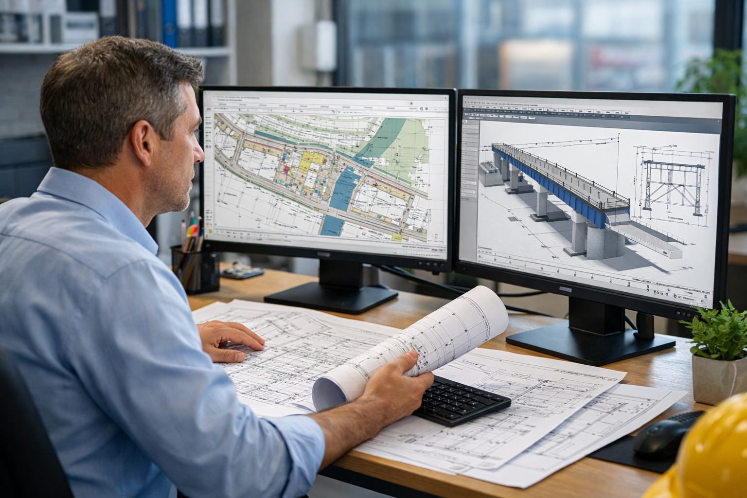 engineer working on plan check approvals California using CADD drawings