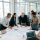 Engineering workforce planning team reviewing technical staffing needs and project schedules